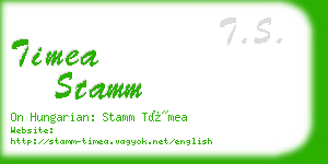 timea stamm business card